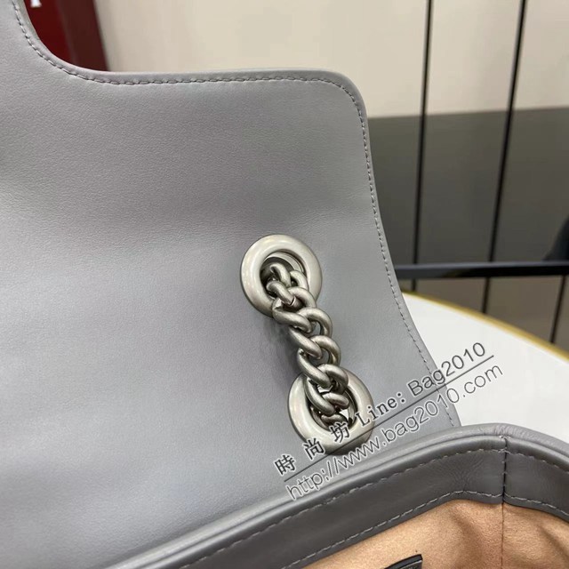 Gucci專櫃古馳最新款Marmont系列絎縫迷你手袋原廠皮鏈條女士挎包 jh2971型號：446744
